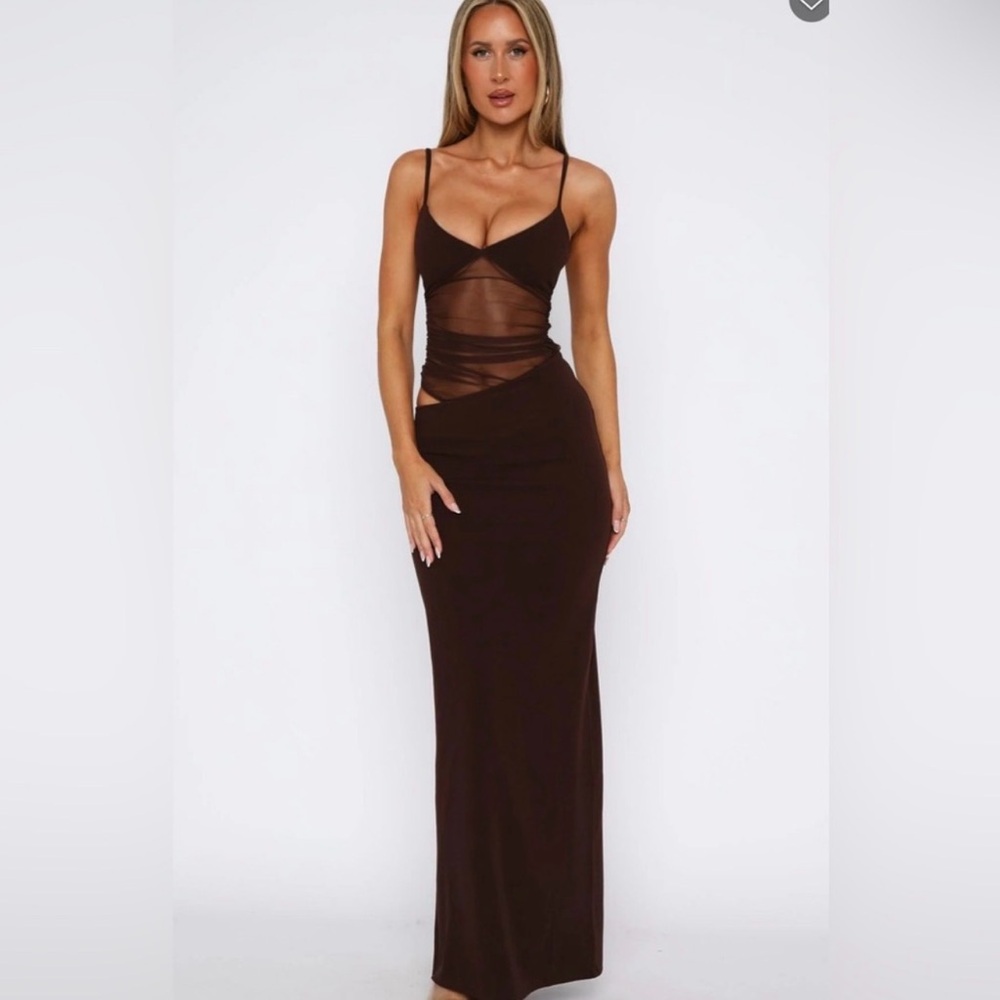 White Fox Boutique Brown Maxi Dress